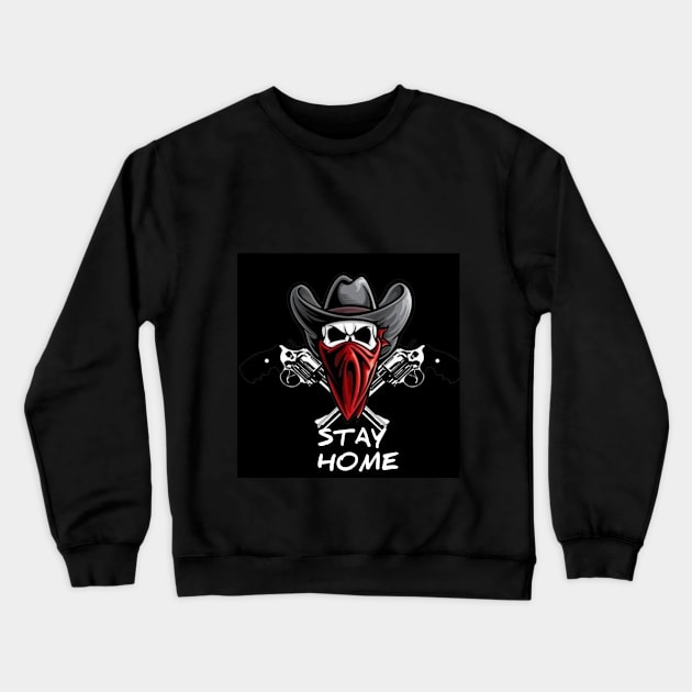 stay home gun Crewneck Sweatshirt by ADAM STORE